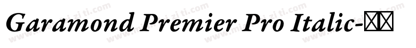 Garamond Premier Pro Italic字体转换